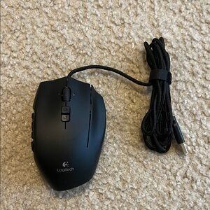 Logitech Black Wired Gaming Mouse with Programmable Side Buttons